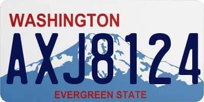 WA license plate AXJ8124