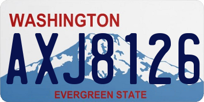 WA license plate AXJ8126