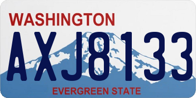 WA license plate AXJ8133
