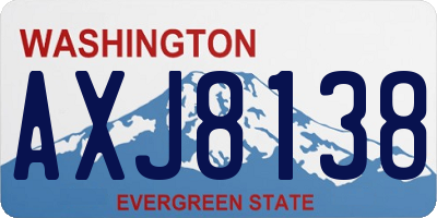 WA license plate AXJ8138