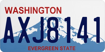 WA license plate AXJ8141