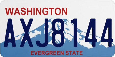 WA license plate AXJ8144