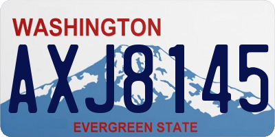 WA license plate AXJ8145