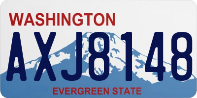 WA license plate AXJ8148