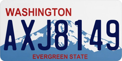 WA license plate AXJ8149