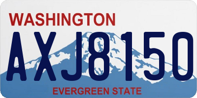 WA license plate AXJ8150