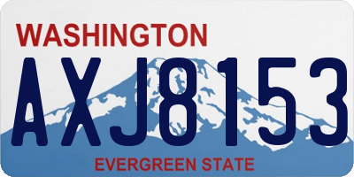 WA license plate AXJ8153