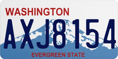 WA license plate AXJ8154