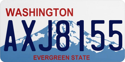WA license plate AXJ8155