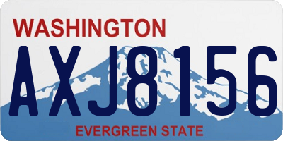 WA license plate AXJ8156