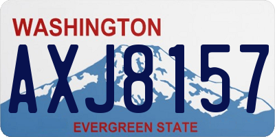 WA license plate AXJ8157