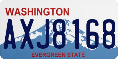 WA license plate AXJ8168