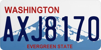 WA license plate AXJ8170