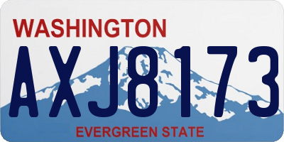 WA license plate AXJ8173