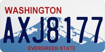 WA license plate AXJ8177