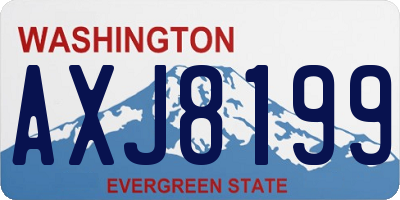 WA license plate AXJ8199