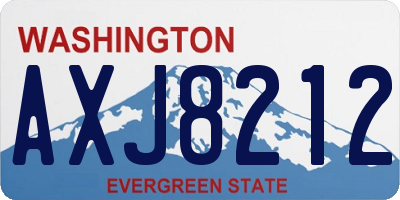 WA license plate AXJ8212