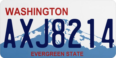 WA license plate AXJ8214