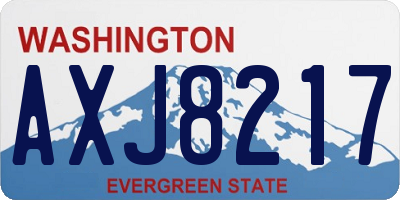 WA license plate AXJ8217