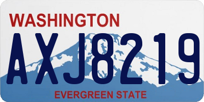 WA license plate AXJ8219