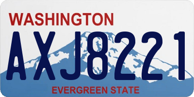 WA license plate AXJ8221