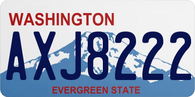 WA license plate AXJ8222