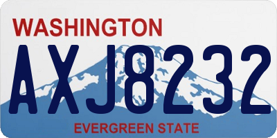 WA license plate AXJ8232