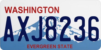WA license plate AXJ8236
