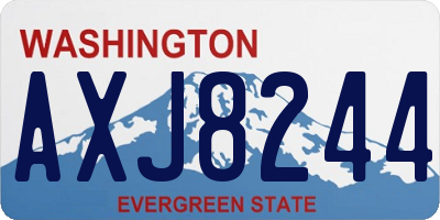WA license plate AXJ8244