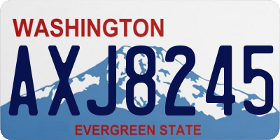 WA license plate AXJ8245