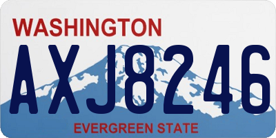 WA license plate AXJ8246