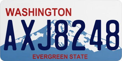 WA license plate AXJ8248
