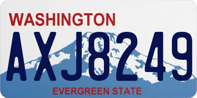 WA license plate AXJ8249