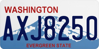 WA license plate AXJ8250