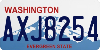 WA license plate AXJ8254