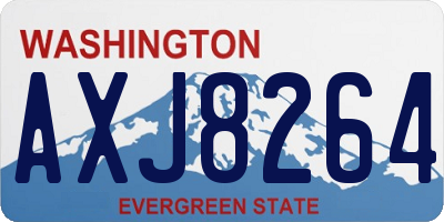 WA license plate AXJ8264