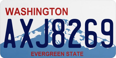 WA license plate AXJ8269