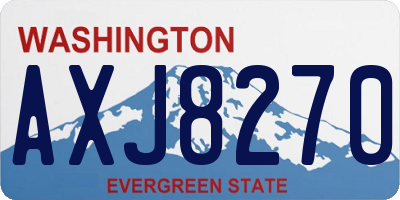 WA license plate AXJ8270