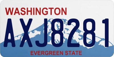 WA license plate AXJ8281