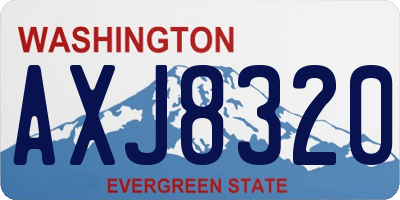 WA license plate AXJ8320
