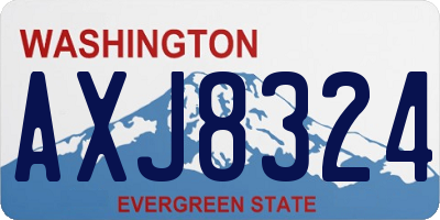 WA license plate AXJ8324