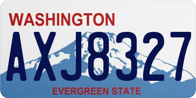 WA license plate AXJ8327