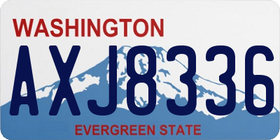 WA license plate AXJ8336