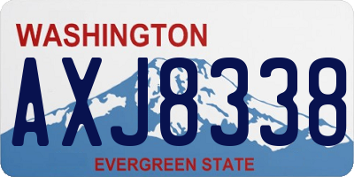WA license plate AXJ8338