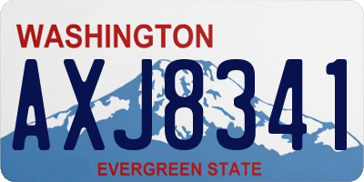 WA license plate AXJ8341