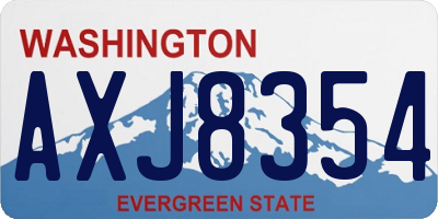 WA license plate AXJ8354