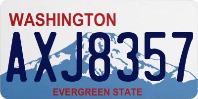 WA license plate AXJ8357