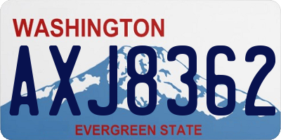 WA license plate AXJ8362