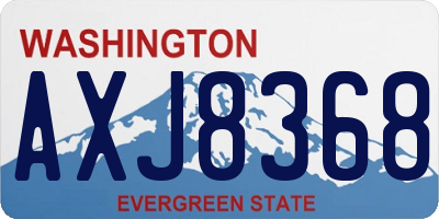 WA license plate AXJ8368