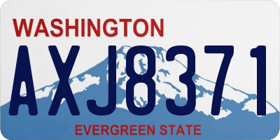 WA license plate AXJ8371